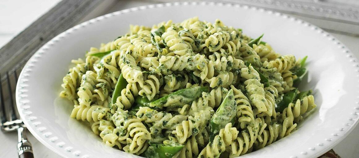 Fusilli with Pesto Sauce
