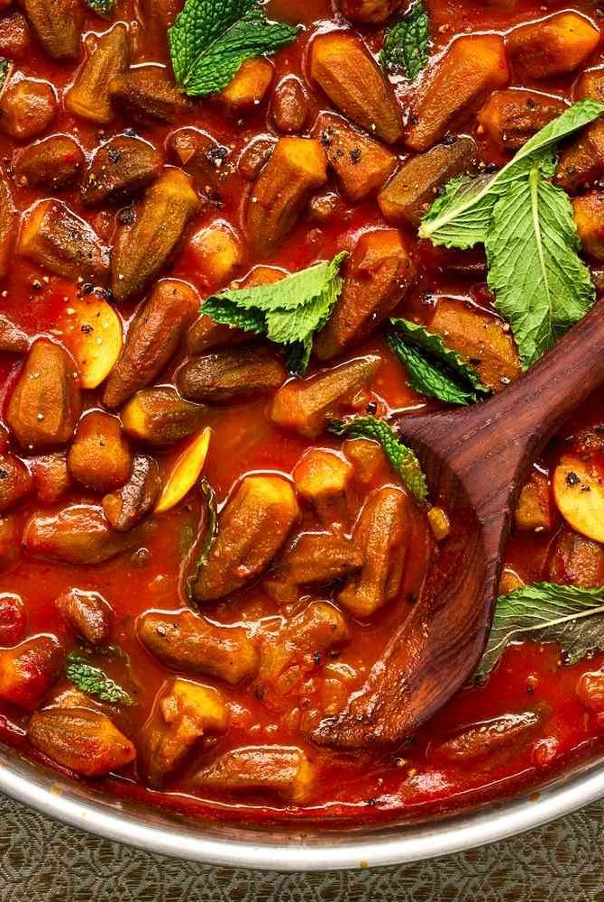 Okra Stew (Middle Eastern Style - Bamia)