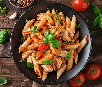 Classic Penne Arrabbiata (Spicy Tomato Sauce)